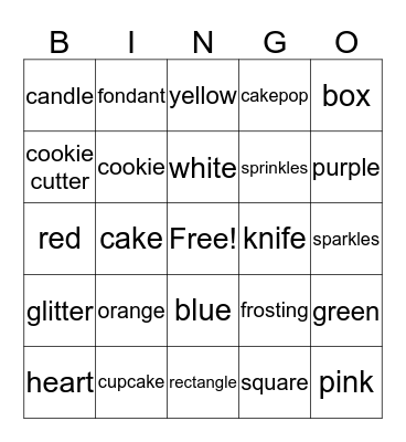 Cookie Time Bingo! Bingo Card
