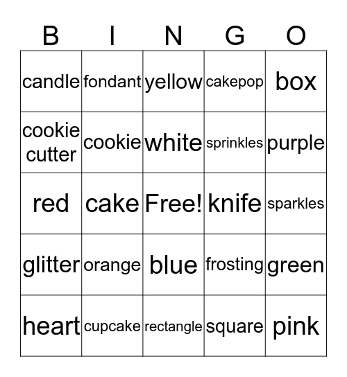Cookie Time Bingo! Bingo Card