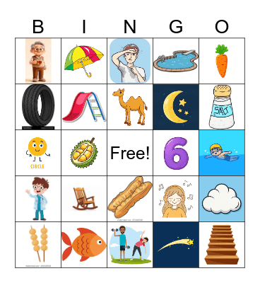 /l/ & /y/ sound (Chinese) Bingo Card
