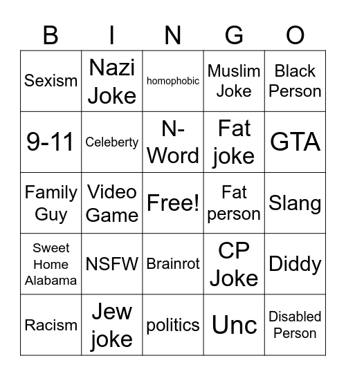 instagram reel  Comments Bingo Card