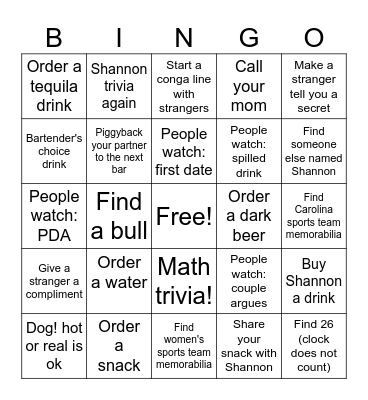 DURHAM BIRTHDAY BINGO Card