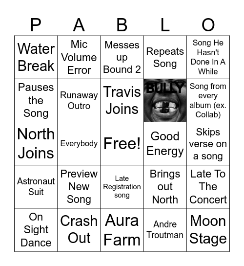 Ye Bingo Card
