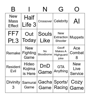 Bingo Card