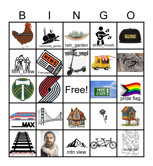 Portland Bingo Card