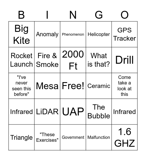 Skinwaker Ranch Bingo Card