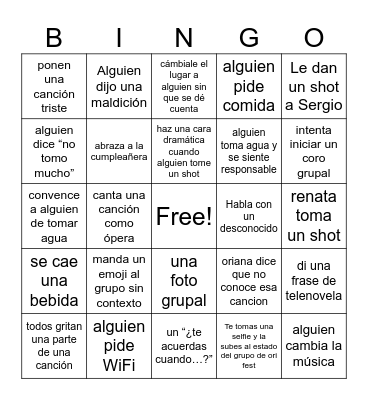 ori fest Bingo Card