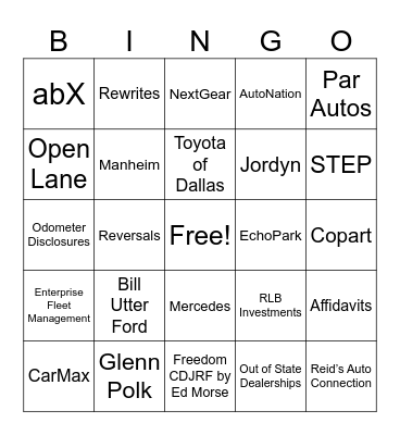 Remarketing B-I-N-G-O Bingo Card