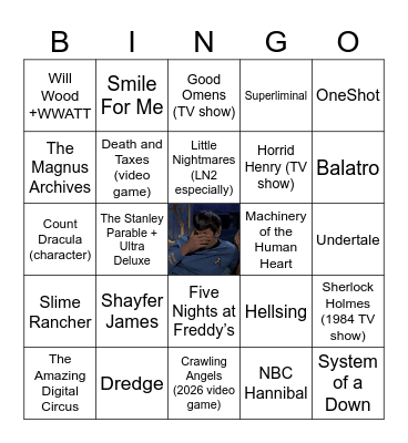 🪐 chris’s fandom bingo 💫 Bingo Card