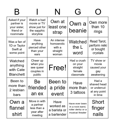 WLW BINGO Card