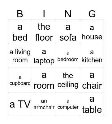 My house Magic Box 1 Bingo Card