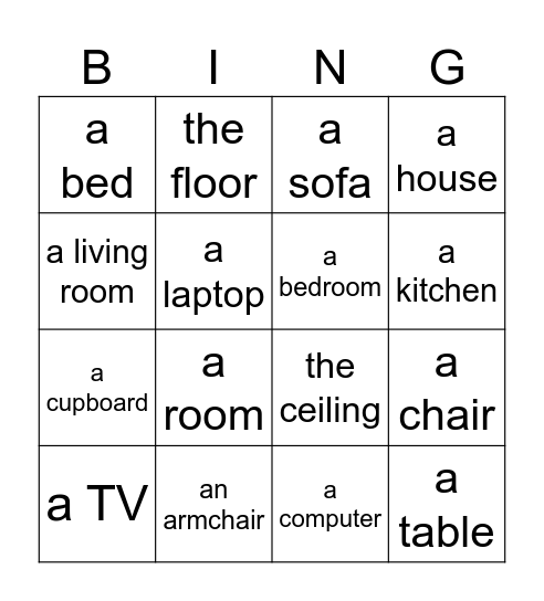 My house Magic Box 1 Bingo Card