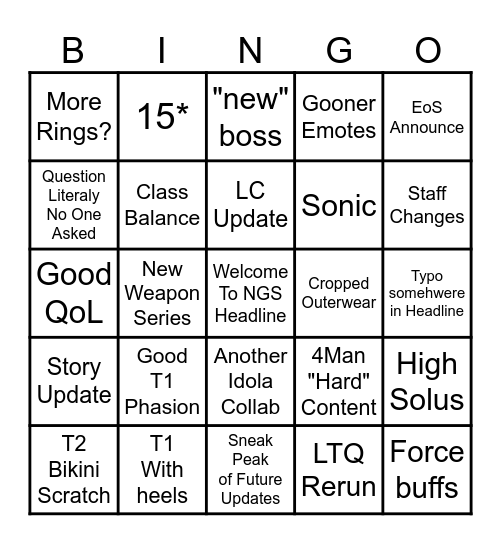 NGS Headline 5/28/26 Bingo Card
