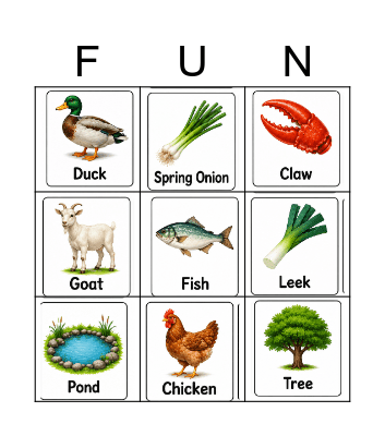 Our Day Out Bingo Card