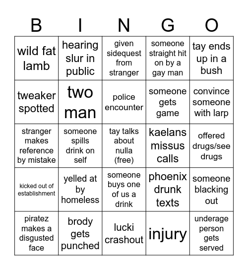 LO BINGO Card