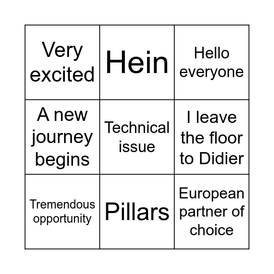 KYNN Bingo Card