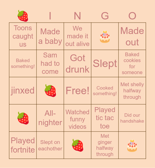 Cosmo and sprout sleepover! Bingo Card