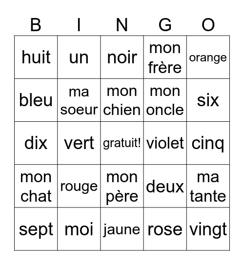 Logan Whitney Bingo Card
