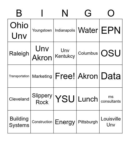 Blueprint 2026 Intern-duction Bingo Card