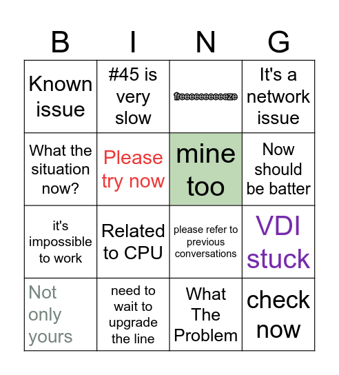Citrix Cloud Bingo Card