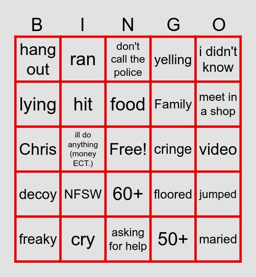 Pred Bingo Card