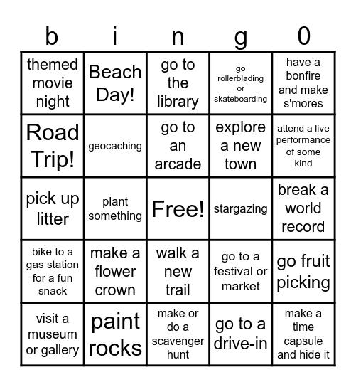 SUMMER 2026 BINGO Card
