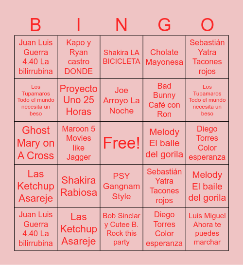Cumple #28 de Majo Bingo Card