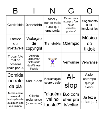 Bingo de 1 dia de trabalho Bingo Card