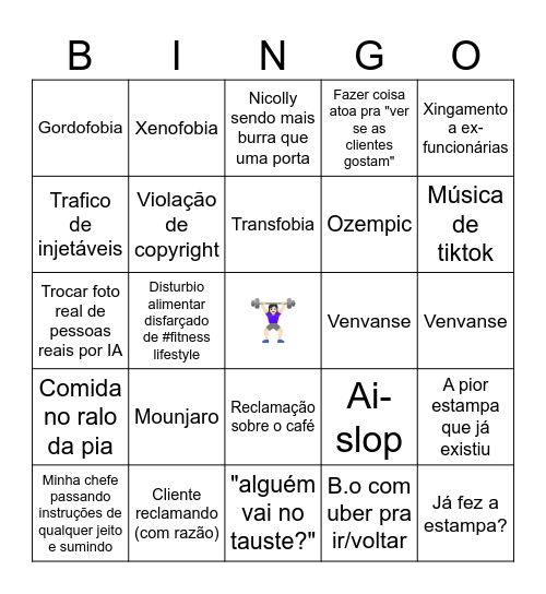 Bingo de 1 dia de trabalho Bingo Card