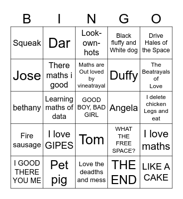 DuKuFeFe Bingo Card