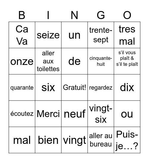 Kristian Nurse Bingo Card