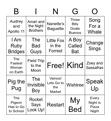 Book Bingo Card