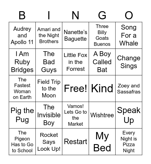 Book Bingo Card