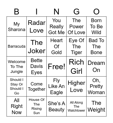 CLASSICS RD4 Bingo Card