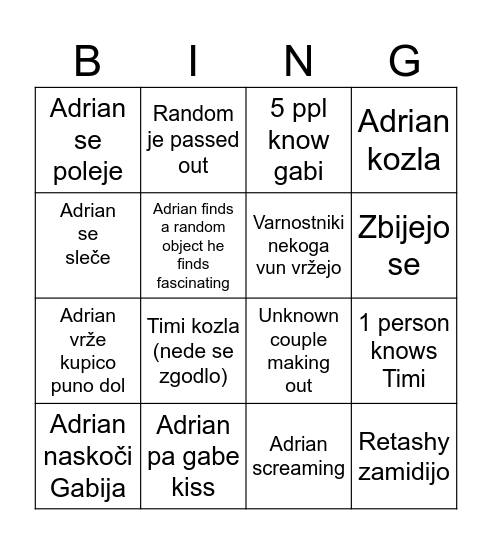 Lampiončke 2026 Bingo Card