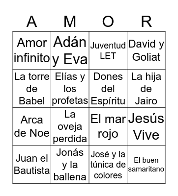 ♥ Dios es amor ♥ Bingo Card