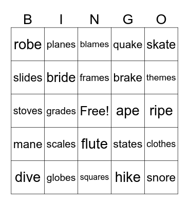4.1 Bingo Card