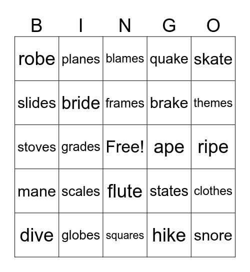 4.1 Bingo Card