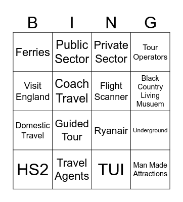 UK T&T BINGO Card