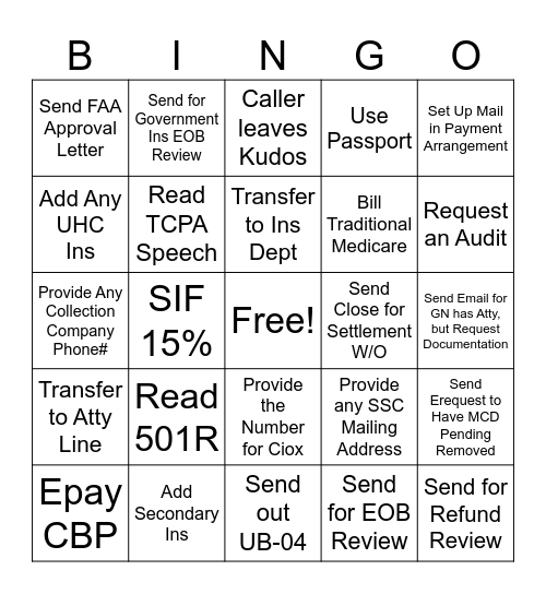CSO BINGO (DM) Bingo Card