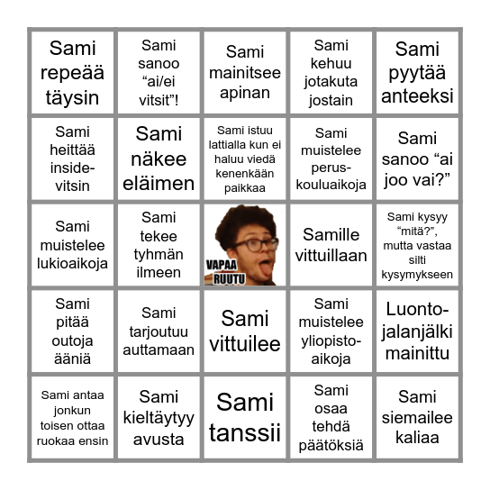 Samibingo Card