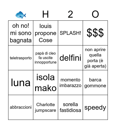 LE SIRENE Bingo Card