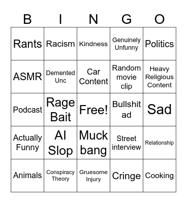 Insta Bingo Card