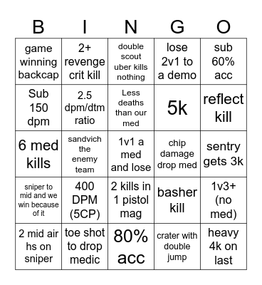 Scout Bingo Card