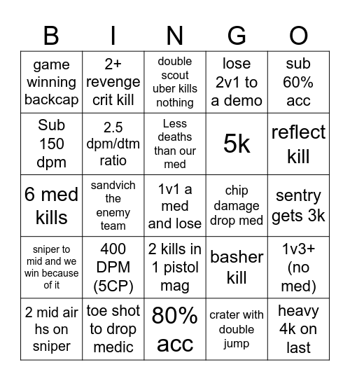 Scout Bingo Card