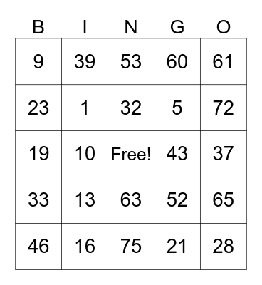 Christine Mabale Bingo Card