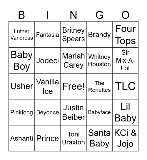 Baby Bingo Card