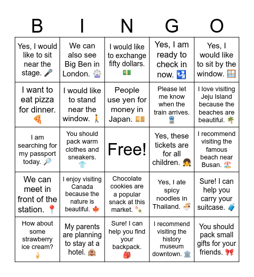 B20 L20 A Review Bingo Card