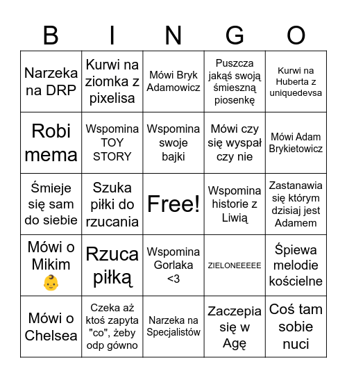 BRYKACZ Bingo Card