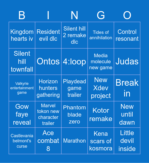 Predict State of play, june 2 2026 Bingo Card
