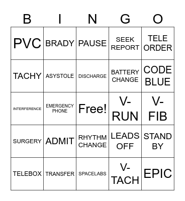 CMU Bingo Card